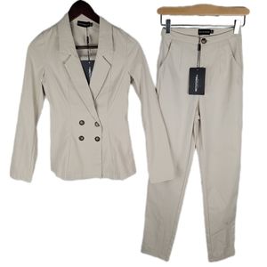 PRETTY LITTLE THING | stone button detail blazer trouser set